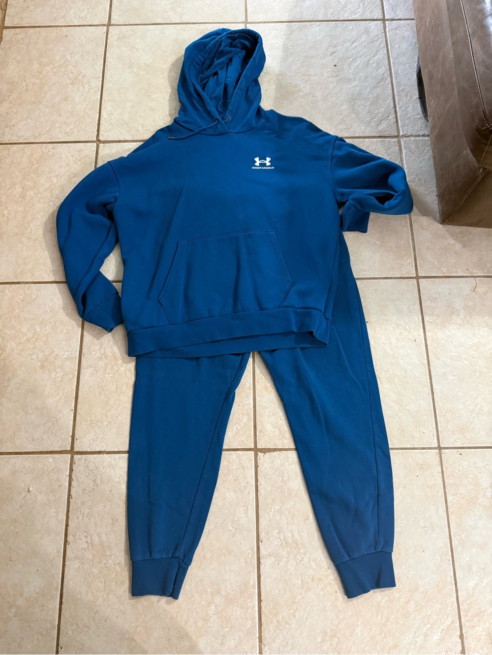 Under Armour Women’s Deep Blue Hoodie & Joggers Set Lg New